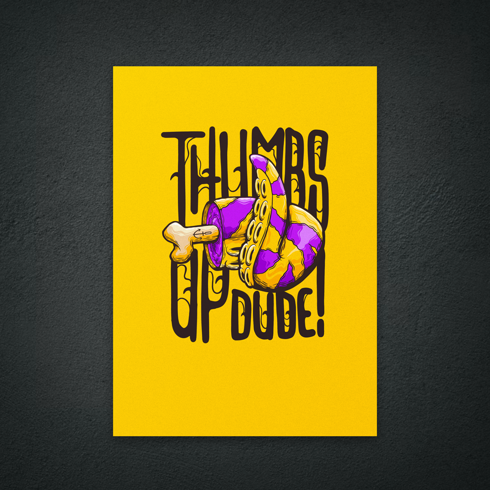 Postkarte Thumbs up Dude!